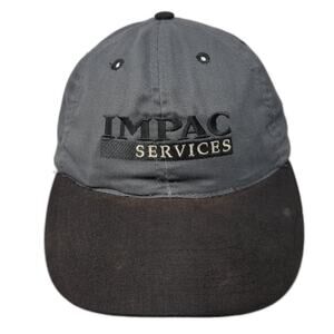 Impac Services Slideback Baseball Cap Gray One Size Adjustable Embroidered Otto